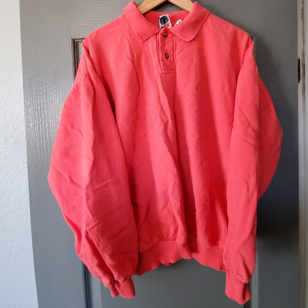 Vintage Wek Pink Polo Shirt Men's XL100% Cotton Ma